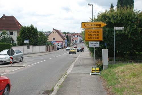 Verkehr wird umgeleitet